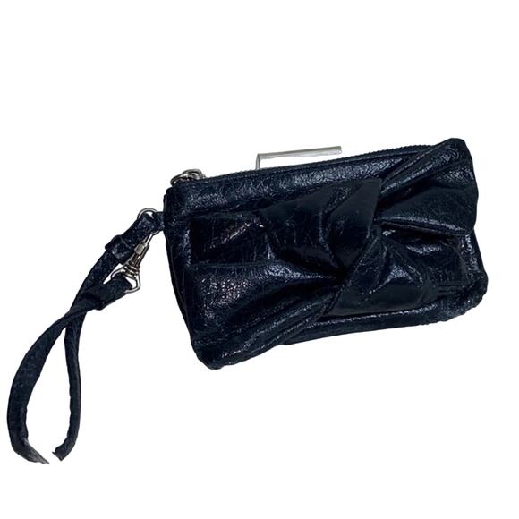 Jessica Simpson Blue Bow Twist Knot Wristlet - Picture 1 of 5